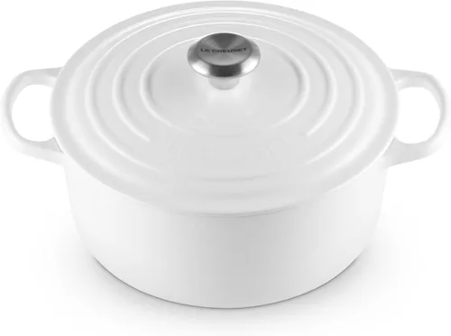 Miniatura 56 de Le Creuset Horno holandés redondo de hierro fundido esmaltado, 4.5 cuartos de galón, Marsella Marseille