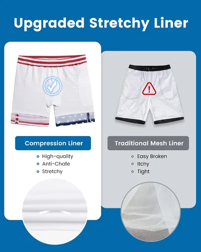 Miniatura 4 de maamgic Traje de Baño para Hombre 2 en 1, Pantalones Cortos de Natación de 17.8 cm para Hombre, Trajes de Baño, Pantalones Cortos de Tabla