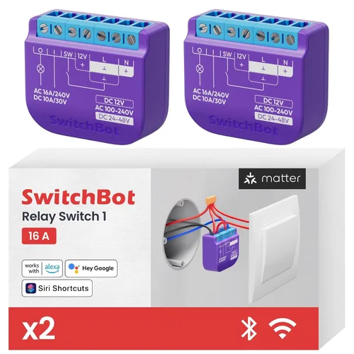 Miniatura 10 de SwitchBot Interruptor de relé inteligente (interruptor de relé 1PM US)