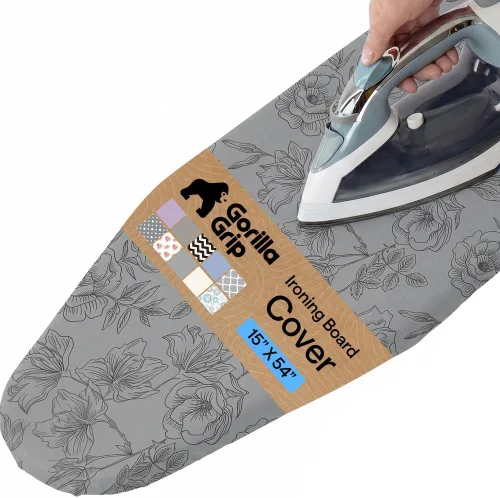 Miniatura 28 de GORILLA GRIP The Original - Funda y almohadilla para tabla de planchar, revestimiento de silicona, acolchado grueso resistente a la quemadura, Gris