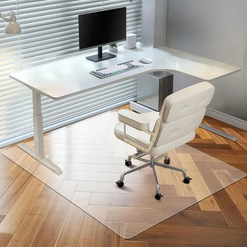 Miniatura 7 de Vicwe Alfombrilla para Silla de Oficina para Suelo de Madera Dura, 2 PCS, 30 x 48 pulgadas Completamente Transparente Protector de Alfombrilla