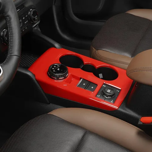 Miniatura 7 de Linskip Moldura del panel de cambios compatible con Ford Bronco Sport 2021-2024 2025, cubierta decorativa para portavasos para accesorios interiores