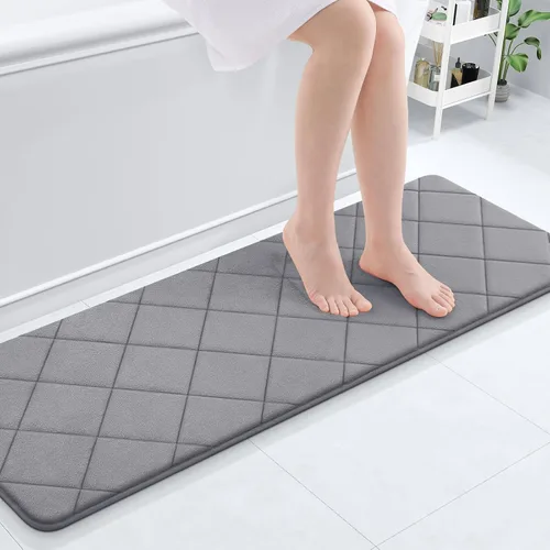 Miniatura 72 de OLANLY Tapete de baño de espuma viscoelástica de 24 x 16 pulgadas, ultra suave y absorbente, lavable a máquina, cómodo tapete de baño para suelo