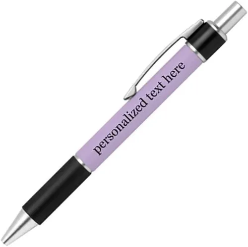 Miniatura 25 de Bolígrafo personalizado – Nombre o mensaje personalizado – Colores o impresiones – Regalo de papelería, suministros para la escuela de negocios