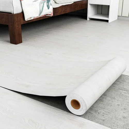 Miniatura 10 de Homease Piso de Vinilo con Grano de Madera 15.7" x 118" Rollo Marrón, Azulejos de Piso Autoadhesivos Impermeables, Superficie Extra Resistente al