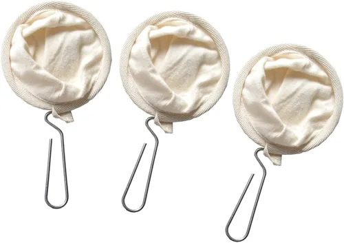 Miniatura 7 de Bolsa de filtro de café reutilizable de tela de franela Filtro de té de café con mango de acero inoxidable, cafetera por goteo, filtro de té