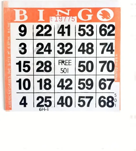 United Novelty 1 en tarjetas de papel de bingo de una sola cara, paquete de 500 hojas, color naranja borde
