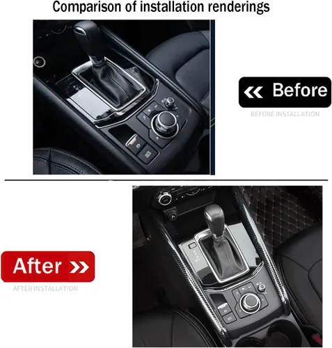 Miniatura 4 de Accesorios de coche compatibles con Mazda CX-5 CX5 2017-2022 2023 2024 2025 Cubierta de moldura de tira lateral del panel de control de engranajes