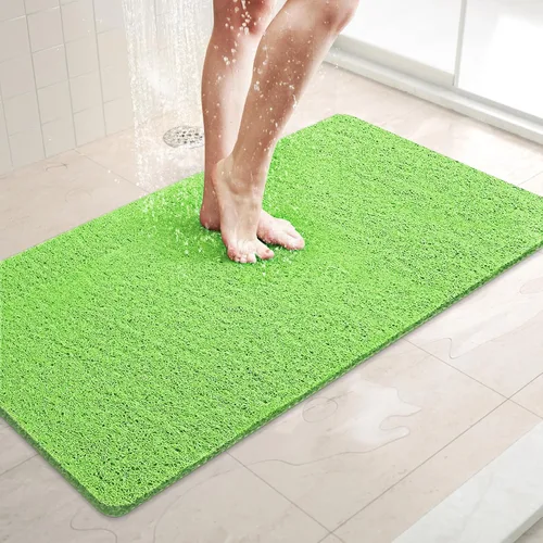 Miniatura 35 de LuxStep - Tapete de ducha, de 24 x 36 pulgadas, tapete de baño antideslizante con drenaje, tapete de baño de cloruro de polivinilo, de secado Gris
