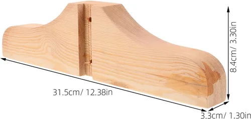 Miniatura 6 de NUOBESTY Base de soporte de suelo para divisor de habitación, 2 pies de madera ligeros, estabilizador de pantalla plegable de estilo japonés