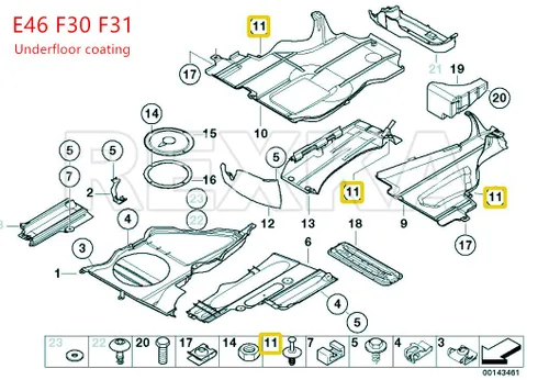 Miniatura 6 de Rexka 20 piezas Remache de clip de retención para parachoques compatible con BMW 51-11-8-174-185 51118174185