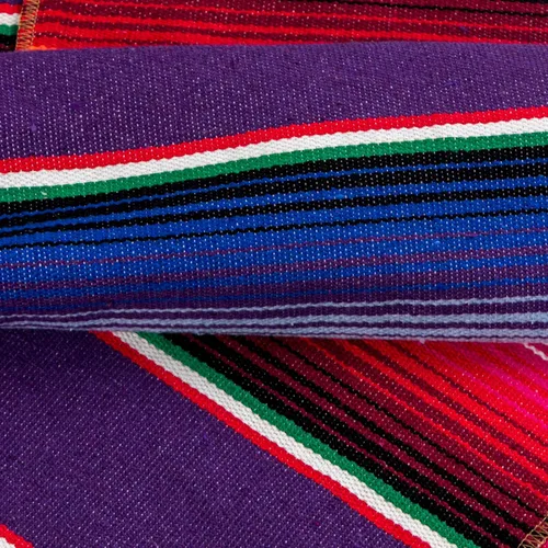 Miniatura 8 de Camino de mesa mexicano, paquete de 12 unidades, 14 x 84 pulgadas, decoración de fiesta temática mexicana para fiesta del Cinco de Mayo, Serape