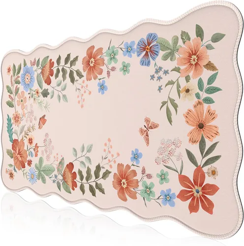 Miniatura 18 de HAOCOO Tapete de escritorio bohemio, alfombrilla de escritorio para computadora, alfombrilla grande para mouse para escritorio, alfombrilla de mouse