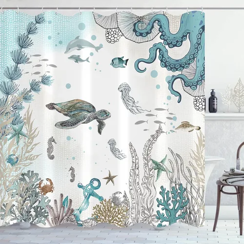 Miniatura 14 de Juego de cortinas de ducha con diseño de hongos y mariposas florales negras y rojas, tela impermeable, cortinas de ducha para baño, decoración