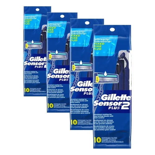 Miniatura 5 de Gillette Sensor2 - Cabeza giratoria + maquinillas de afeitar desechables Lubrastrip para hombre, 12
