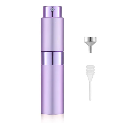 Miniatura 20 de LISAPACK Botella de spray de perfume de 8 ml con atomizador para viajes, dispensador de colonia recargable vacío, rociador portátil (Negro mate)