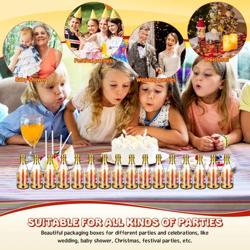 Miniatura 6 de Ciieeo Caja de dulces de boda, 20 unidades de plástico transparente para golosinas de 4.52 x 1.57 x 1.57 pulgadas, cajas de regalo de fiesta