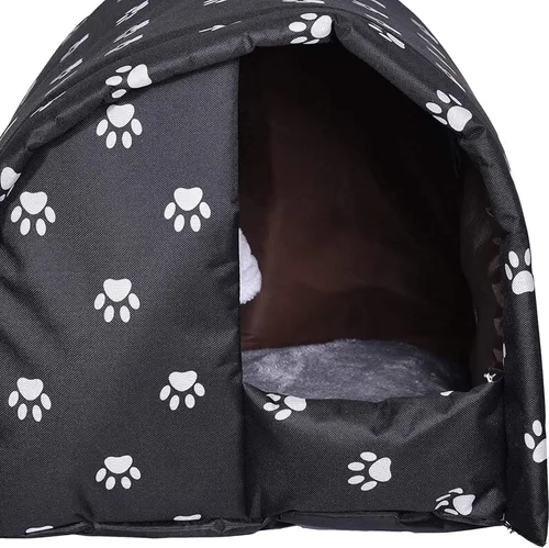 Miniatura 3 de Casa de invierno para gatos para exteriores, resistente a la intemperie, impermeable, impermeable, plegable, relleno de algodón grueso, refugio
