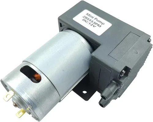 555 Mini bomba de aire de vacío DC12V 10L/M -80KPa Bomba de diafragma de succión de presión negativa Inflador de flujo grande de alta presión