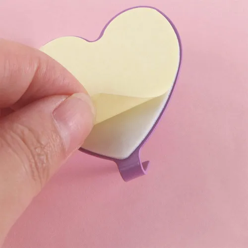 Miniatura 4 de Gancho de pared autoadhesivo en forma de corazón, gancho para puerta, ganchos decorativos fuertes de acero inoxidable para cocina y baño