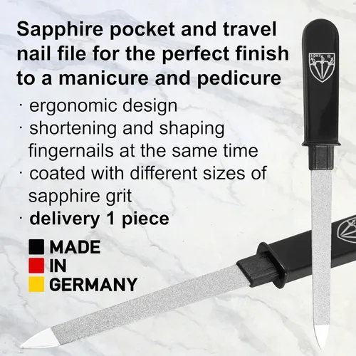 Miniatura 3 de 3 Espadas Alemania Zafiro Metal Pocket Nail File Manicura Viaje 1 PIEZA