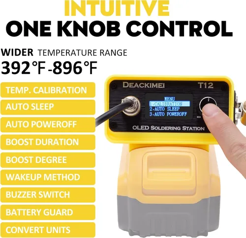 Miniatura 4 de Estación de soldador inalámbrico para batería Dewalt 20V Max, temperatura ajustable, suspensión automática y protección de bajo voltaje, conversión
