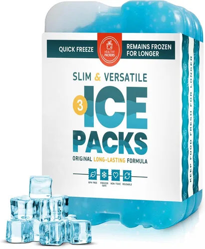 Miniatura 10 de Healthy Packers Ice Packs for Lunch Boxes & Coolers - Freezer Packs - Original Cool Pack Cooler Accessories for Beach, Camping & Fishing Slim &