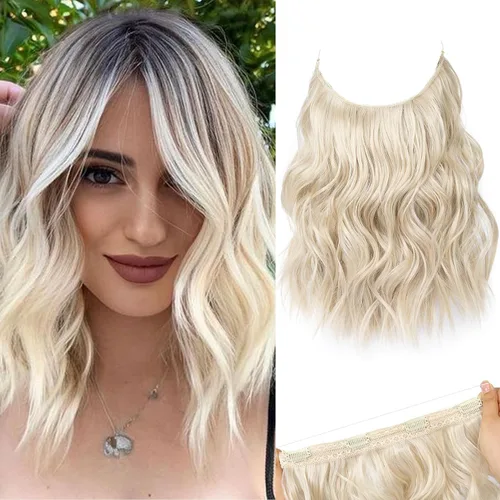 Miniatura 36 de REECHO Extensiones de cabello con alambre invisible con trama de encaje más delgada y suave