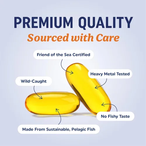 Miniatura 3 de Aceite de pescado Omega 3 de triple fuerza 3600 mg EPA y DHA Más de 2100 mg de ácidos grasos omega-3 1300 mg EPA + 860 mg DHA Los mejores