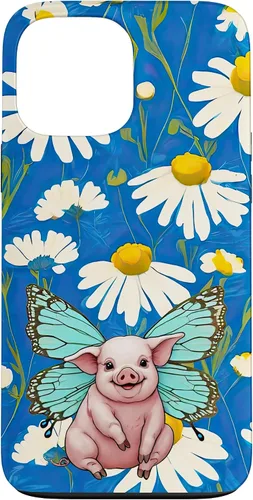 Miniatura 22 de Adorable pig piglet with butterfly wIngs daisy flower sweet Case for iPhone 12 mini