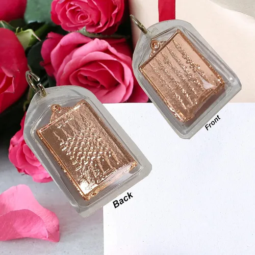 Miniatura 3 de Amuleto tailandés Buda colgante mágico sagrado para hombres mujeres Arjan Nu Kanpai Yantra 5 filas NAT collares ricos., Metal y plástico