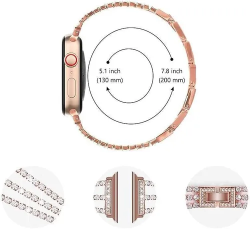 Miniatura 3 de Correas brillantes compatibles con Apple Watch Band de 1.496 pulgadas, 1.575 pulgadas, 1.614 pulgadas, 1.654 pulgadas, 1.732 pulgadas, 1.772