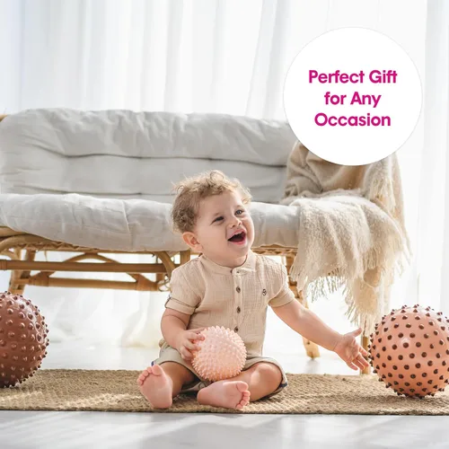 Miniatura 7 de Edushape Pelota sensorial original, bola de bebé de 7 pulgadas para el desarrollo de habilidades motoras gruesas en niños de 6 meses en adelante
