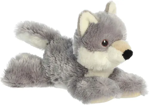 Miniatura 3 de Aurora® Peluche de lobo Eco Nation™ Eco Softies™ hecho de forma responsable, ideal para aventuras de juego, perfecto para cumpleaños o simplemente
