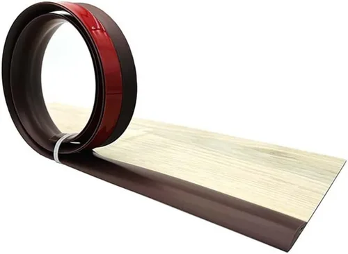 Miniatura 15 de KADEUX Tira de PVC para alfombras y bordes de piso, tira autoadhesiva de transición de umbral de tira divisora de piso, altura < 0.197 in