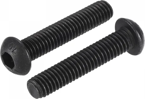 Miniatura 12 de uxcell Tornillos de cabeza de botón hexagonal M6x8mm Tornillos de acero de aleación 25pcs