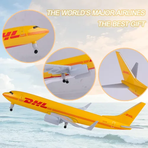 Miniatura 2 de Plano DHL B737 escala 1:300 - Modelo de aleación de metal para regalo y decoración
