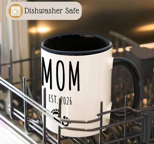 Miniatura 3 de Juego de tazas de café Mom Dad Est 2026, regalo para padres que esperan y nuevos padres para parejas, anuncio de embarazo, regalo de revelación