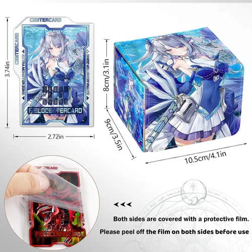 Miniatura 2 de Caja de almacenamiento para baraja de cartas, se adapta a YGO MTG, caja de almacenamiento de más de 100 cartas para juegos de cartas coleccionables