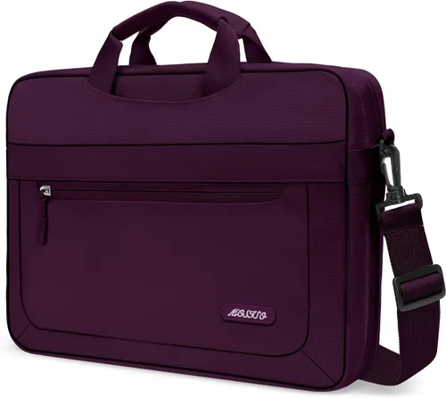 Miniatura 7 de MOSISO Bolsa de hombro mensajero para laptop compatible con MacBook Air de 15 pulgadas M4 M3 M2/Pro de 16 pulgadas M4 M3 M2 M1, 15-15.6 pulgadas HP
