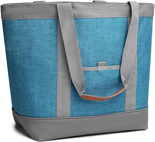 Miniatura 13 de Insulated Cooler Bag Reusable Grocery Tote Bags Transport Large Lunch Box for Women Negro satinado