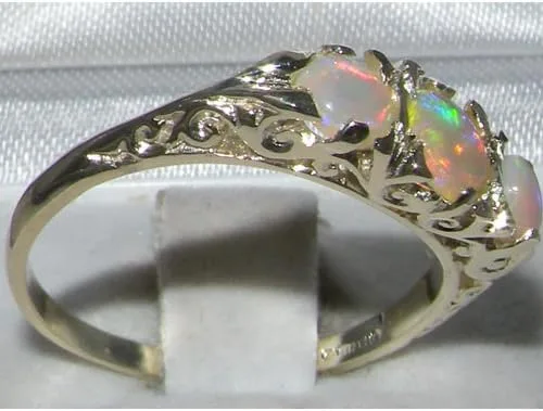 Miniatura 3 de Anillo de plata de ley 925 con ópalo auténtico para mujer