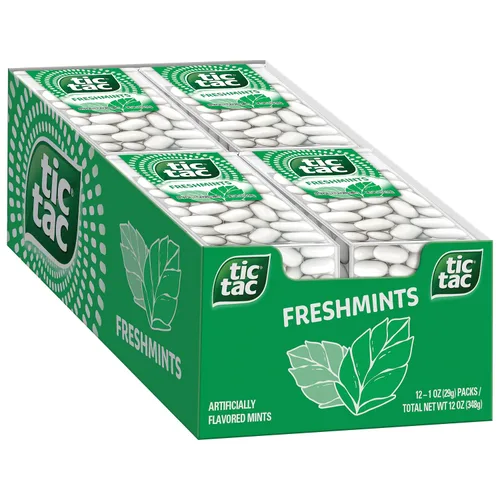 Miniatura 11 de Tic Tac Freshmints, mentas de aliento para llevar, mentas de bolsillo, 100 piezas, paquete de 12 unidades a granel, 1.7 onzas cada una