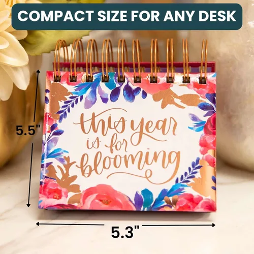 Miniatura 3 de bloom daily planners Caballete de escritorio perpetuo sin fecha con citas motivacionales, calendario inspirador para mujeres, página a día