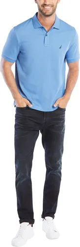 Miniatura 2 de Nautica Polo de algodón suave liso de manga corta para hombre