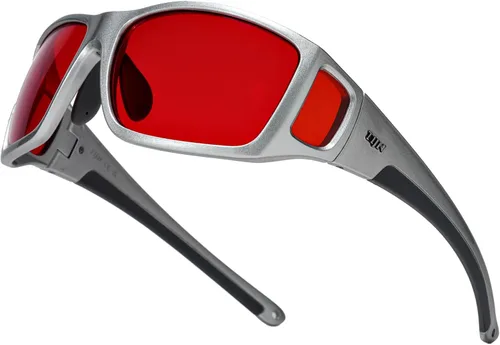 Miniatura 12 de TIJN Sonia - Lentes de dormir para bloqueo de luz azul y verde, lente roja con doble revestimiento AR, marco envolvente para pantalla
