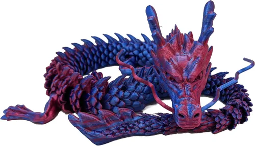 Miniatura 8 de Dragón impreso en 3D – Personalizable, hecho a pedido, juguete articulado del dragón mítico, regalo (M, negro con vientre verde lima)