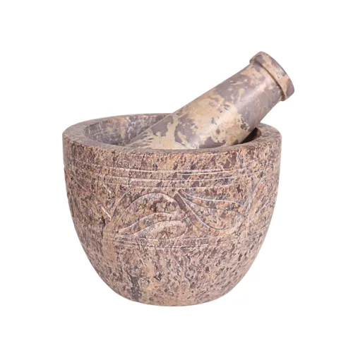 Miniatura 18 de Mortero y Mano de Mortero, Hecho de Piedra Dura Pulida de Servicio Pesado, Molinillo de Piedra Natural para Especias, Pastas, Hierbas, Condimentos