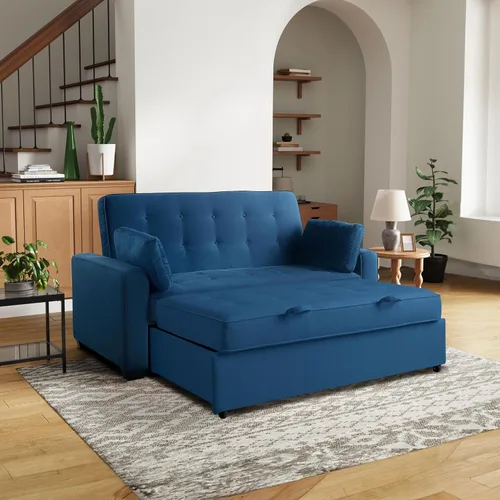 Miniatura 23 de Serta Ainsley Sofá Cama Convertible de 66.5", Tamaño Full, Dreamcoil Comfort, Tela Tejida Suave, Carbón