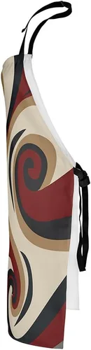 Miniatura 4 de Castle Fairy Delantal de cocina geométrico en espiral, moderno delantal impermeable con rayas simples para adultos (sin bolsillo), 31 x 26 pulgadas